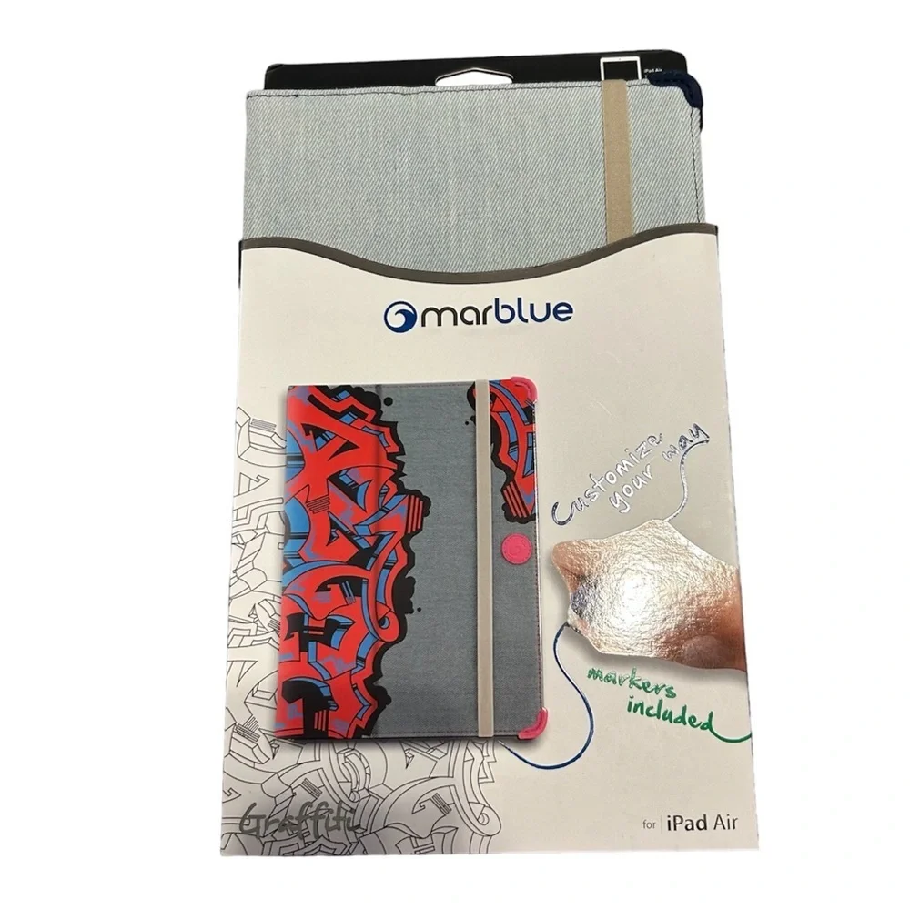 Mar blue iPad Air customizable draw on case